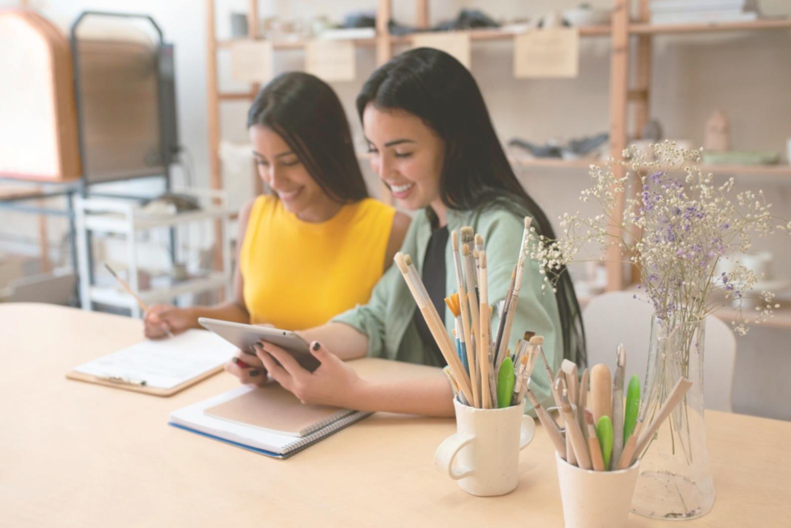 Interactive whiteboard showing grammar structure breakdown during lesson